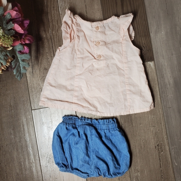 Carter's and Starting Out Baby Girl Summer Outfit Size 6m EUC - Picture 2 of 10